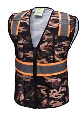 Camouflage Two Tones Safety Vest With Multi-pocket Tool