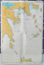 Admiralty 1093 Aegean Sea-greece Steno Antikythiron To Steno Kafirea Vintage Map