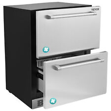 Vevor Undercounter Refrigerator 24 Built-in 2 Drawer Refrigerator Fridge Sus