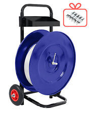 Blue Heavy Duty Strapping Dispenser Banding Cart For Pet Strapping Rollpp Strap