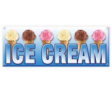 Ice Cream Clearance Banner Advertising Vinyl Flag Sign Inv