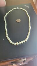 Vintage Graduated 20 Akoya Pearl Necklace- Cream With Sterling Clasp. Gift Box
