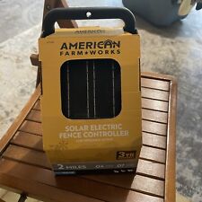 American Farm Works 2- Mile Solar Powered Fence Controller Energizer Brand New