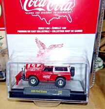 M2 Machines Coca-cola 1966 Ford Bronco With Snow Plow A08 21-04 164 Scale