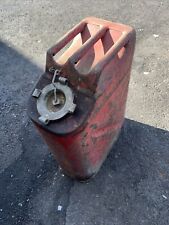 Vintage 5 Gallon Blitz Metal Gas Can Usmc 20-5-81 Red Jerry Can Screw On Cap Q11