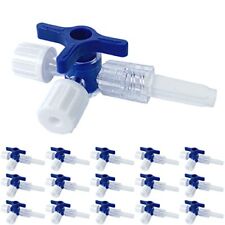 3 Way Stopcocks Pack Of 16 Disposable Laboratory Valve With Luer Connections ...