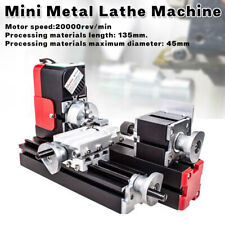 Mini Motorized Lathe Machine 24w Tool Metal Woodworking Hobby Modelmaking