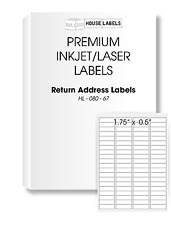 2000 Labels 25 Sheets 80 Up 1 34x 12 White Return Address Labels 1.75x0.5