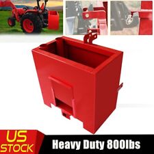 Tractor Counterweight Ballast Box 3 Point Quick Tach Hitch Receivers Attachments