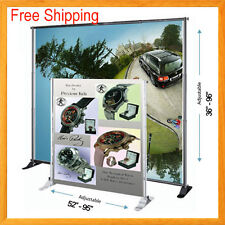 8 Telescopic Banner Stand Backdrop Wall Exhibitor Trade Show Display Pop Up