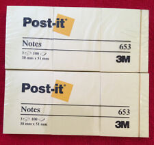 Lot Of 6 Post-it 3m Notes 1-12 X 2 In Canary Yellow6x100-sheets Total 600