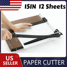 Paper Cutter A4 Paper Trimmer Photo Guillotine Craft Machine Heavy Duty Wood Us