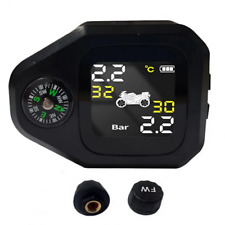 Motorcycle Tpms Tire Tyre Pressure Monitor System Lcd Digital Display Wsensor