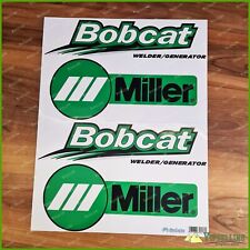 Bobcat Welder Miller Generator Restoration Green Laminated Decals Stickers Set
