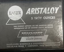 Vintage Engelhard Aristaloy 5 Troy Oz Of Dental Silver Powder Rare 5 Jars Sealed