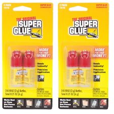 The Original Super Glue Metal Wood Plastic 2 Pack 4 Bottles Total Usa Seller