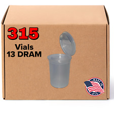 315 Translucent Clear Vials - 13 Dram Pop Top Bottle - Smell Proof Containers