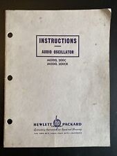 Vintage And Original Hp 200c Hp200cr Audio Oscillator Instruction Manual Euc