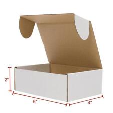 50 - 6x4x2 White Corrugated Shipping Mailer Carton Packing Fold Box