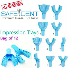 Dental Impression Trays Perforated Plastic Disposable Choose Size 12 Traysbag