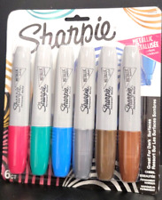 Sharpie Permanent Markers Chisel Tip Assorted Metallic 6pack