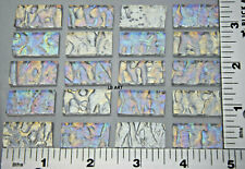 1101.71- 20 Pieces Iridized Clear Granite Texture 12x 1 Bullseye Glass 90 Coe