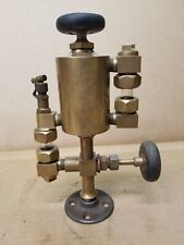 Vintage Antique Brass Essex Lubricator Hit Miss Steam Engine Oiler
