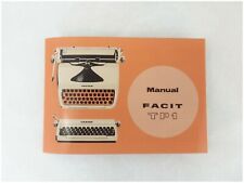 Facit Tp1 Typewriter User Instruction Manual