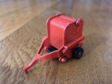 Vtg Ertl Orange Case Tractor Round Hay Baler 164 Toy Nice