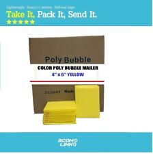 500 0000 4x6 Color Economy Poly Bubble Padded Envelopes Mailers Bag Yellow