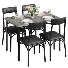3 5 Piece Dining Set Table And Chairs Wood Top Dinette For Small Space Kitchen