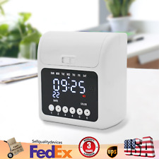 Employee Attendance Punch Time Clock Payroll Recorder Lcd Display With 50 Cards