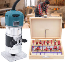 Wood Router Tool Compact Trim Router With 6 Variable Speed 15 Wood Router Bits