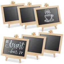6-pack Mini Chalkboard Signs With Easel Stand For Table Decorations 7x7x4 In