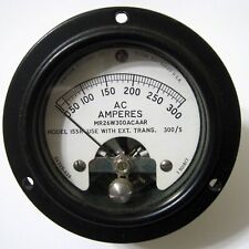 Simpson 0 - 300 Ac Amperes Amps Model 155r - Round Black Panel Meter - New