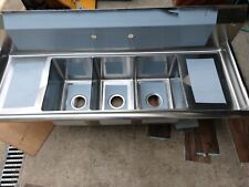 Koolmore Sc101410-12b3 54 Length Stainless Steel Sink With 3 Compartments
