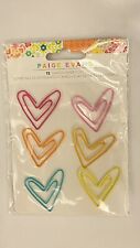 Paige Evans Heart Shaped Paper Clips Pastel Colors 12 Pieces Approx 1-12-2