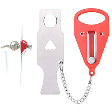 Portable Travel Security Safety Door Lock For Hotel Room With Pouch Red