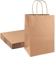 11x11x6 Brown Paper Shopping Kraft Retail Gift Merchandise Bags With 100pcs Bulk