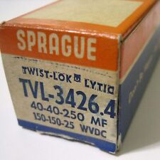 Sprague Tvl-3426.4 40 40 250 Mf 150 150 25 Wvdc Electrolytic Capacitor - New