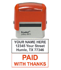 Trodat Custom Make Business Stamp Name Address Self Inking Rubber Stamps 14x38