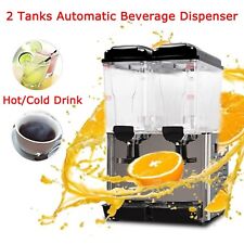 Commercial 4.72gallon Heated And Frozen Drink Beverage Dispenser Machine 2 Tank