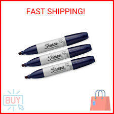 Sharpie Permanent Marker Chisel Tip Navy Blue 3-count