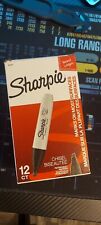 Sharpie 12 Chisel Tip Markers Permanent Black Ink Large Broad Marker 12-count