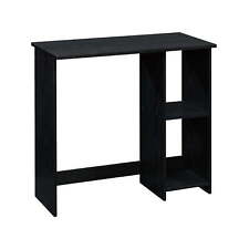 Small Space Writing Desk With 2 Shelves True Black Oak Finish