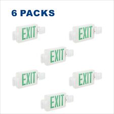 Spectsun 6 Pack Led Green Exit Sign With Battery Backup Combo Emergency Lightis