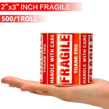 500 Fragile Stickers 2x3 Handle With Care Thank You 500 Roll Warning Labels