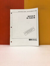 Hp 86222ab Rf Plug-in Operating Information Manual