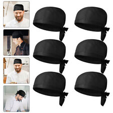 6pcs Women Men Chef Hat Headwear Waiter Restaurant Hat Cap For Hotel Kitchen