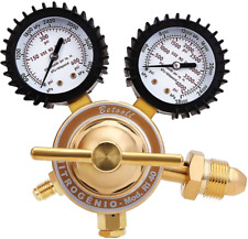 Brass Nitrogen Regulator With 0-600 Psi Gauges For Welding And Hvac Work